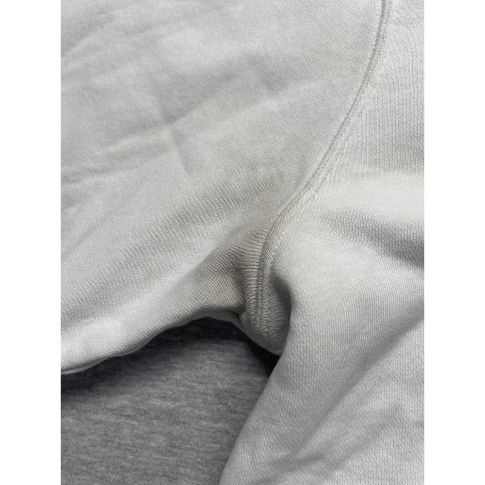 Nike Sportswear Club Crew Sweatshirt Mens Large White Embroidered Swoosh Cotton